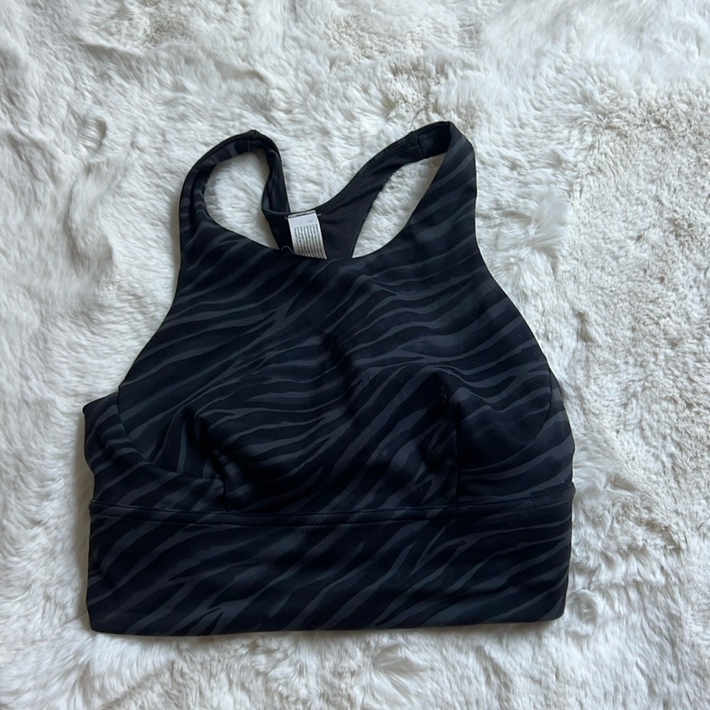 lululemon zebra print wunder train bra